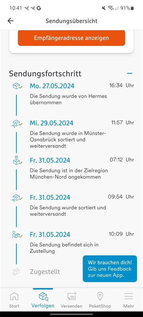 zustellung heute bis 21h hermes|Hermes boten sendung zustellung.